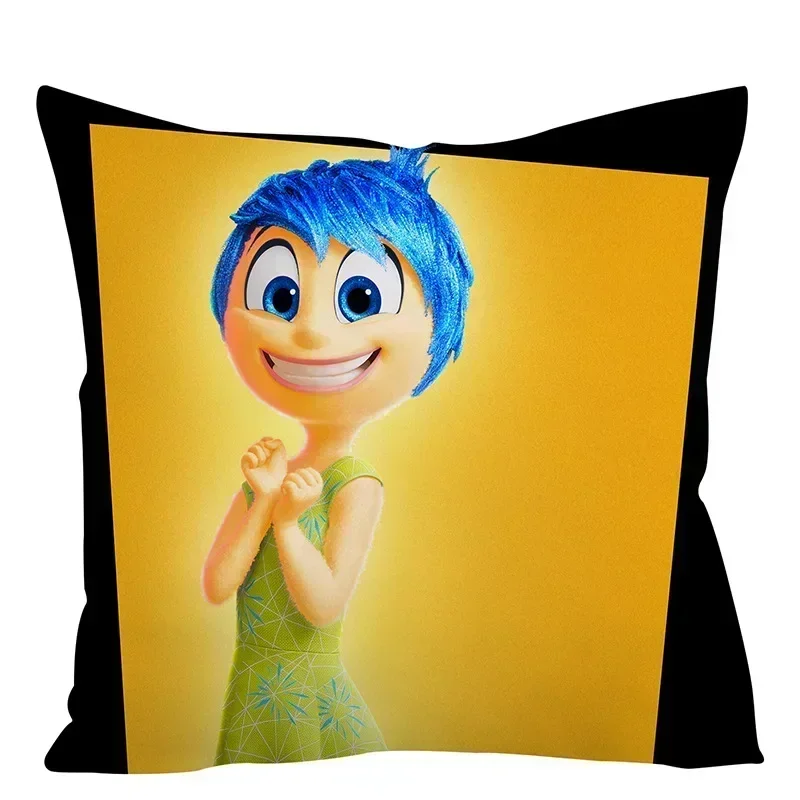 Disney Inside Out 2 Pillow Case Children Cartoon Pillow Kawaii Cartoon Sadness Figure Cushion Cover Sofa Pillowslip Decoration