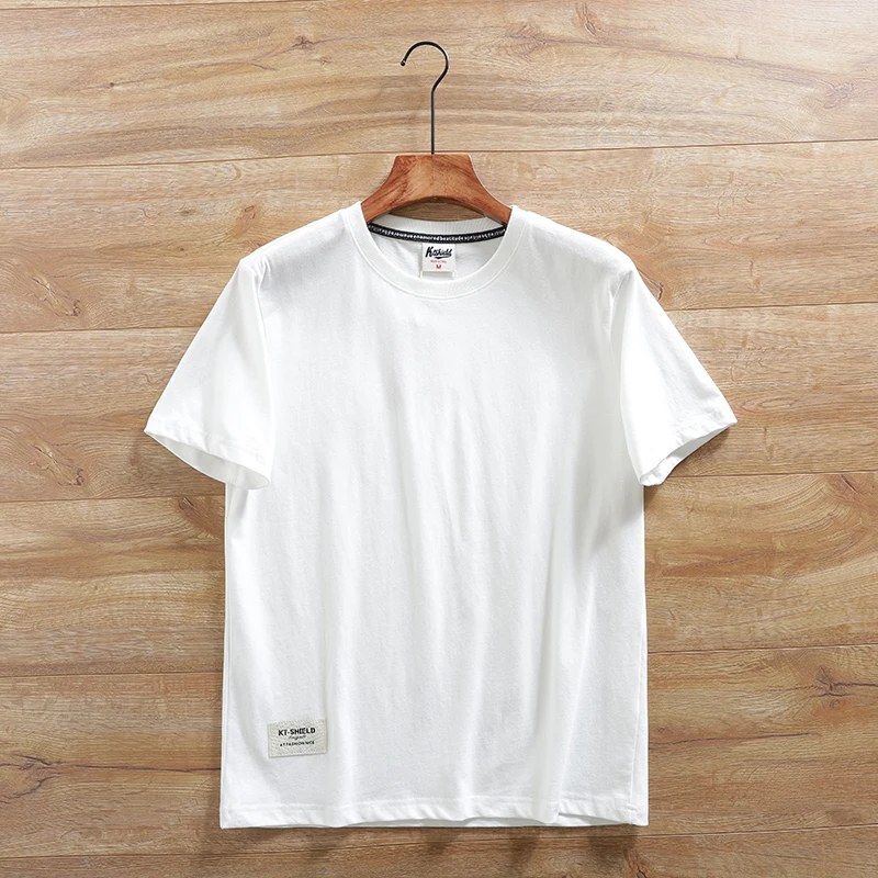 320GSM الوزن الثقيل نحى وغسلها 100% القطن الرجال الأمريكية تي شيرت غير رسمي المتضخم للجنسين زوجين قصيرة الأكمام تيز الصيف