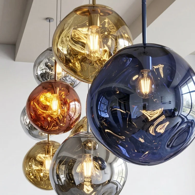 Nordische Lava-Textur LED-Pendelleuchte PVC-Hängelampe Minimalistische Innenbeleuchtung für Schlafzimmer Wohnzimmer Esszimmer Wohndekor