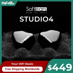 Softears Studio Series Studio4 4 BA Driver In-Ear Monitors Earphones 4-Driver 3-Way Crossover Professional HiFi IEMs HiFiGo