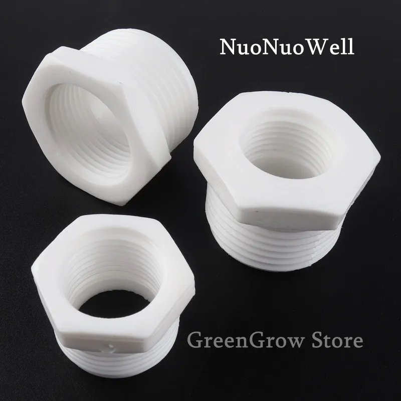 

5/50pcs 1/8"~1" Male-Female Thread Plastic Bushing Connector Garden Irrigation Reducer Joint Water Pipe Connector Aquarium Tool