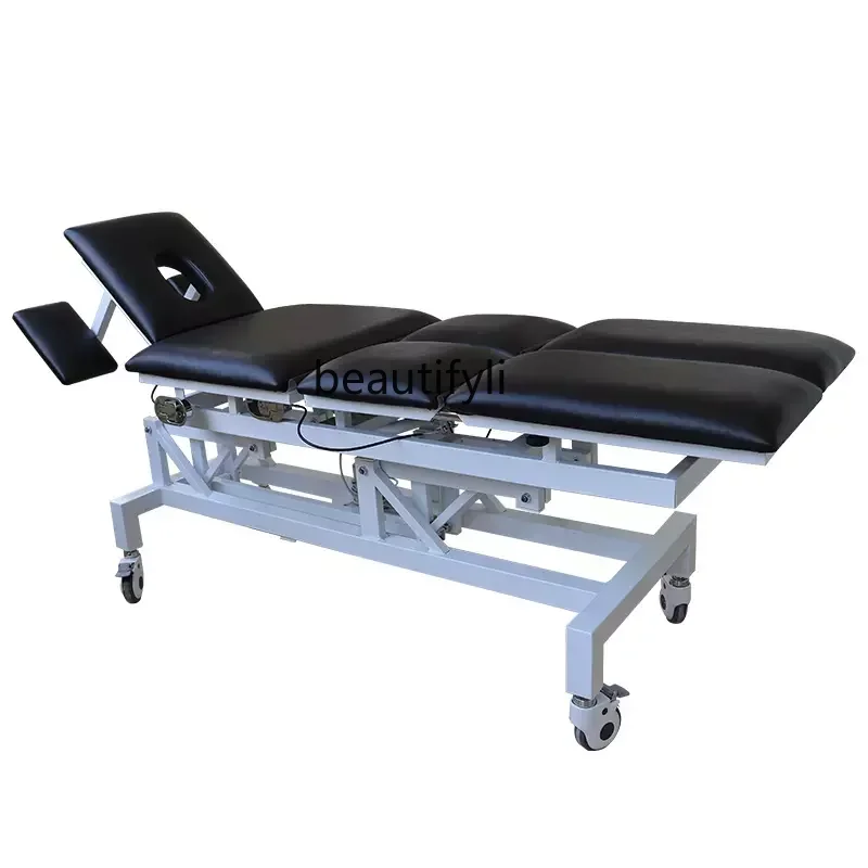 xx1Electric chiropractic bed for health center, massage physiotherapy medical massage lift tattoo bed 2 motor adjustment