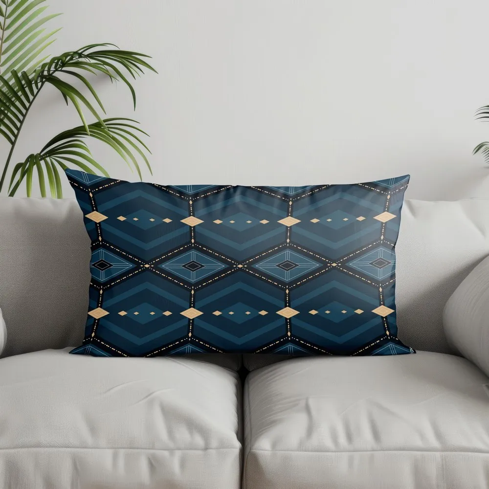 Home Decor Geometric Pattern Printed Pillowcases Suitable For Sofa Bedroom Car Pillow Cover Cushion Rectangular Back Cushion