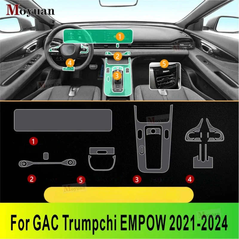 Stiker Anti gores TPU Interior otomotif layar navigasi Panel kotak GAC Trumpchi EMPOW 2021-2024