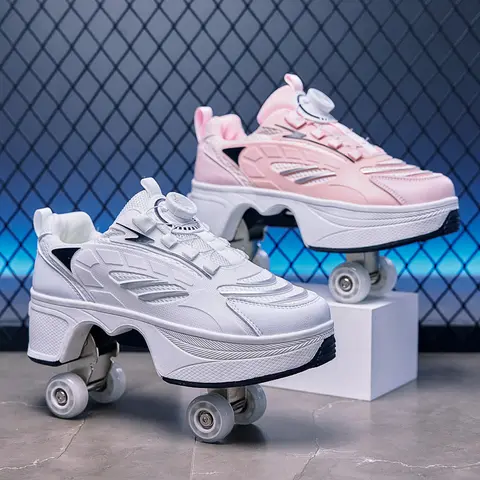 Teenagers Retractable Roller Skates 2026 New Big Four-wheeled Roller Skates Four-wheeled Retractable Teenagers Roller Skates Waterproof Roller Skates Kids Gifts