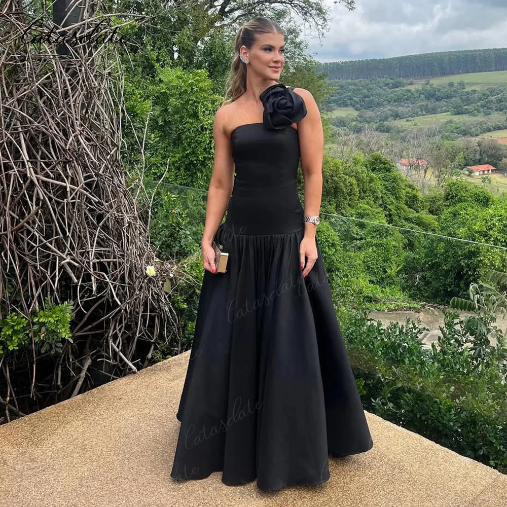 Catasdate linia suknia wieczorowa jedno ramię sukienki imprezowe sukienka na specjalne okazje dla kobiet Vestidos de fiesta dostosowane