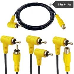 90 Degree RCA Cable Right Angle  RCA Cable Male to Male Vidio Audio Cable GoldConnectors for Home Theater, HDTV, Home Stereo