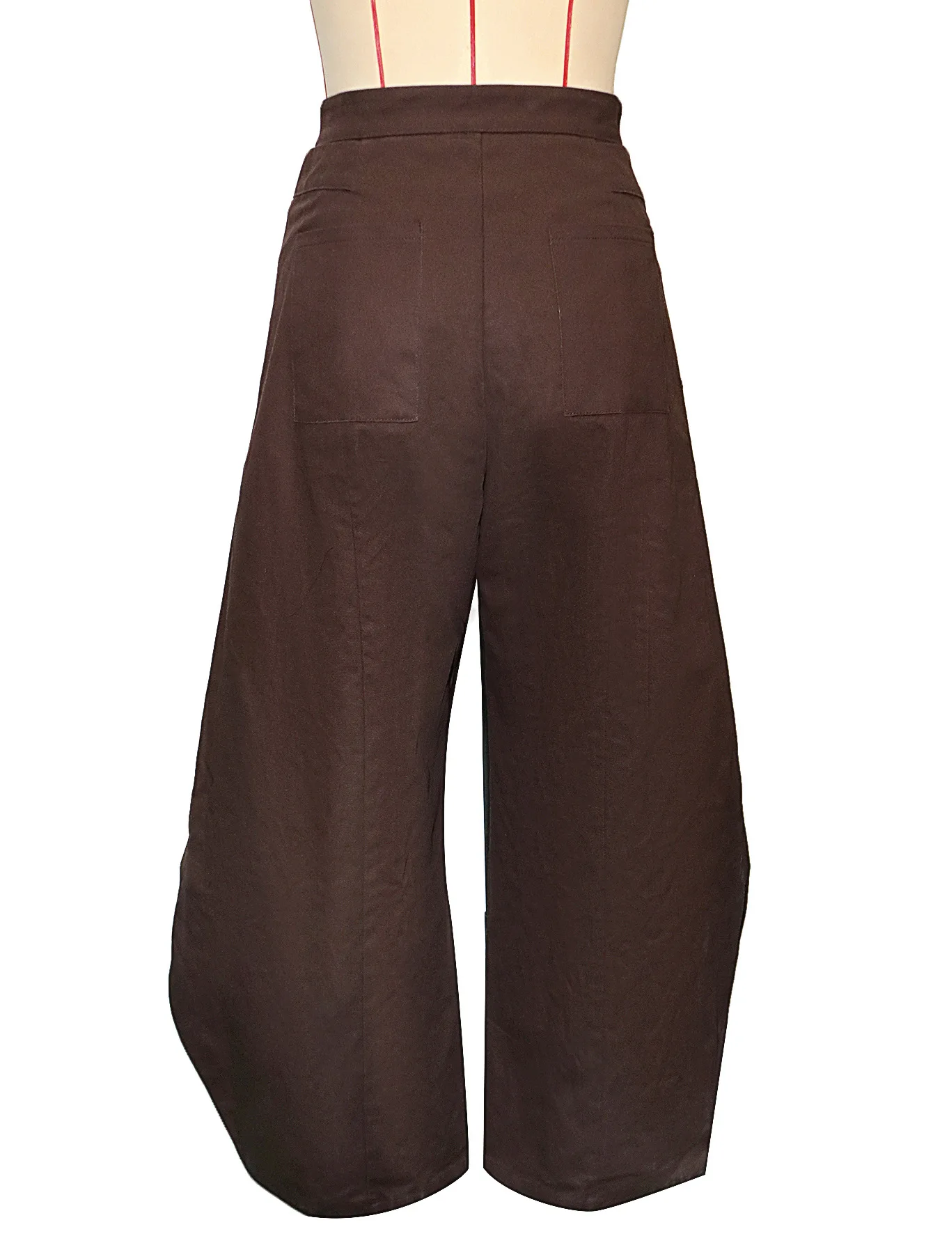 Women Irregular Wide Leg Pants Solid Straight Trousers Full Lenth High Waist Zipper Loose Fit Office Lady Casual 2026 Spring