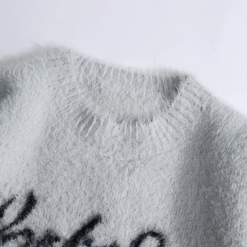 

Модный круглый трикотаж Ne, мужской осенний повседневный трикотаж с рисунком, внутренняя часть из полиэфирного волокна, длинный све, теплый молодежный сле