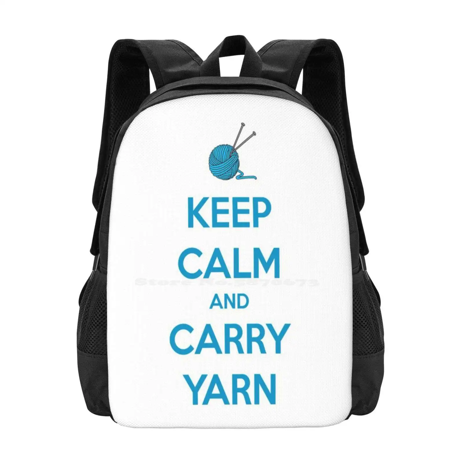 

Knitting Gifts For Knitters - Keep Calm And Carry Yarn - Funny Gift Ideas For Knitters & Crochet Lovers Hot Sale Schoolbag