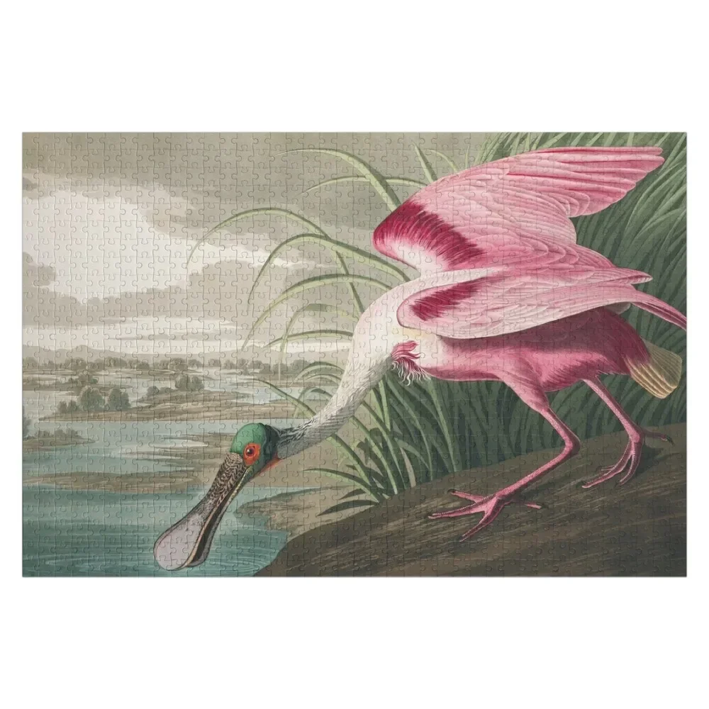 

Roseate Spoonbill - John James Audubon Jigsaw Puzzle Customized Picture Personalized Gifts Diorama Accessories Puzzle