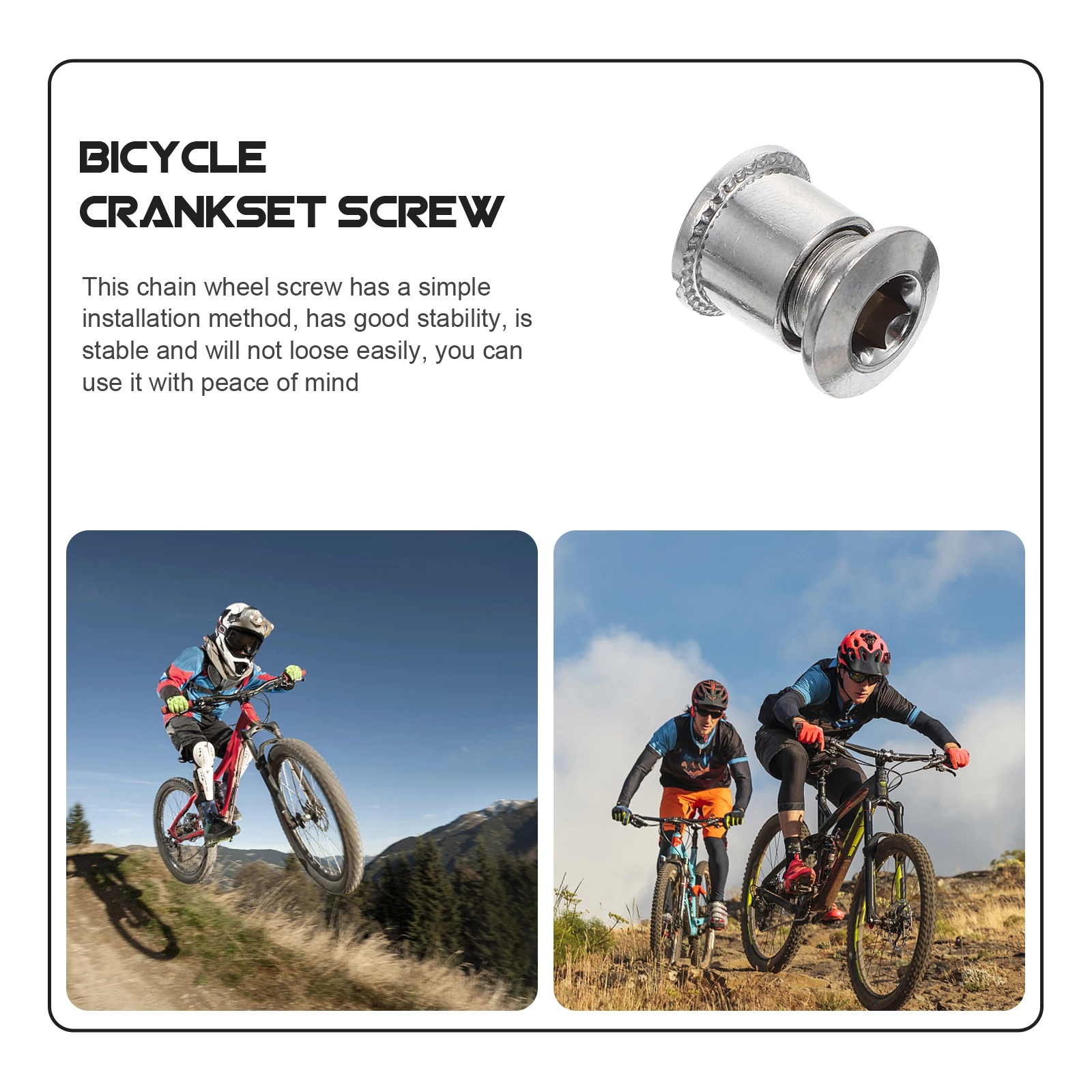

12pcs Chainwheel Fixing Screws Durable Bike Replacement Screws For Mountain Road Folding Bikes Electroplated Crankset Fixing