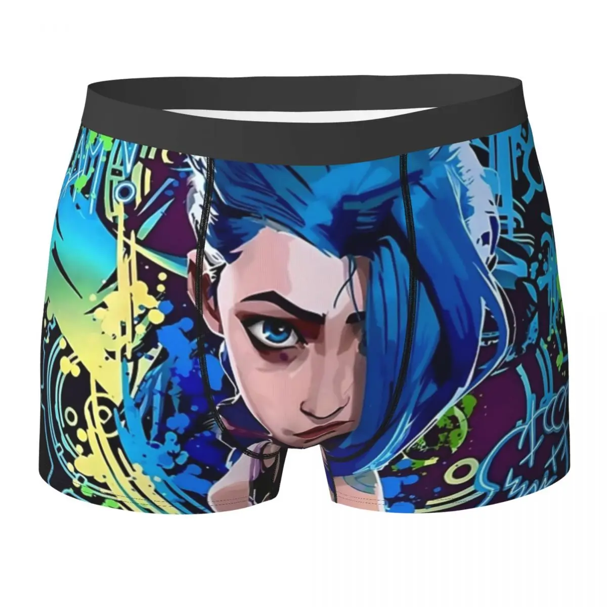 

Jinx Arcane Underwear League of Legends Anime Game Sublimation Boxershorts High Quality Male Panties Soft Boxer Brief Gift