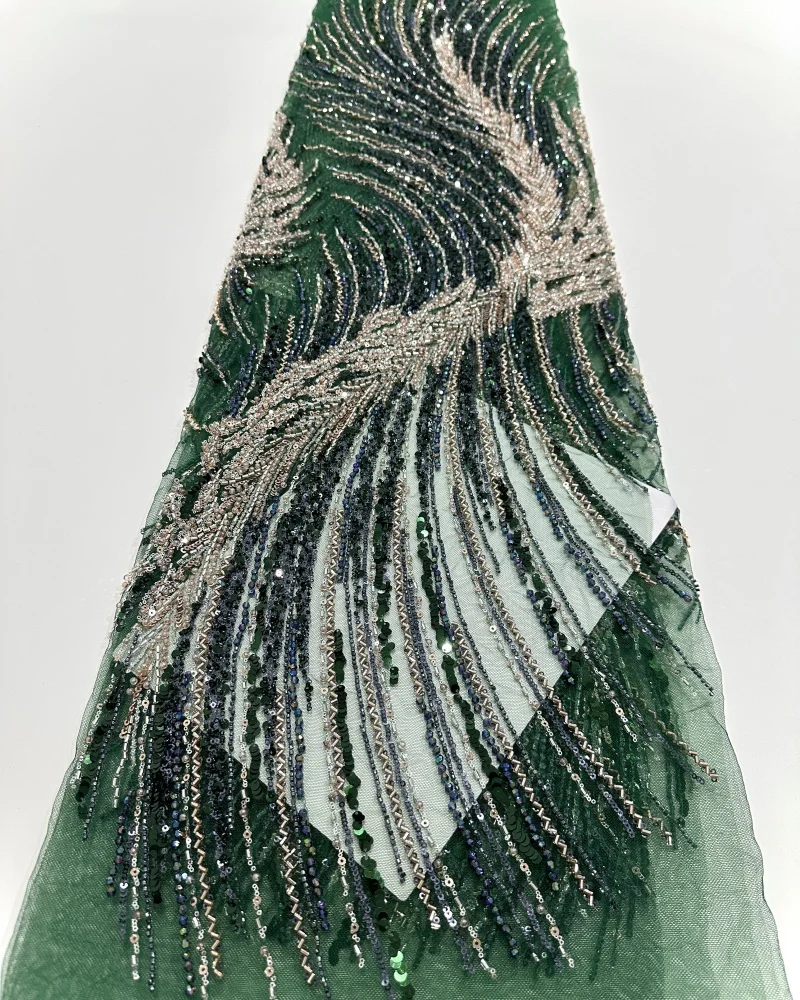 Африканское нигерийское французское сетчатое кружево с бисером и блестками, высокое качество, 2021, кружево с вышивкой и блестками, кружево для свадебных платьев для женщин