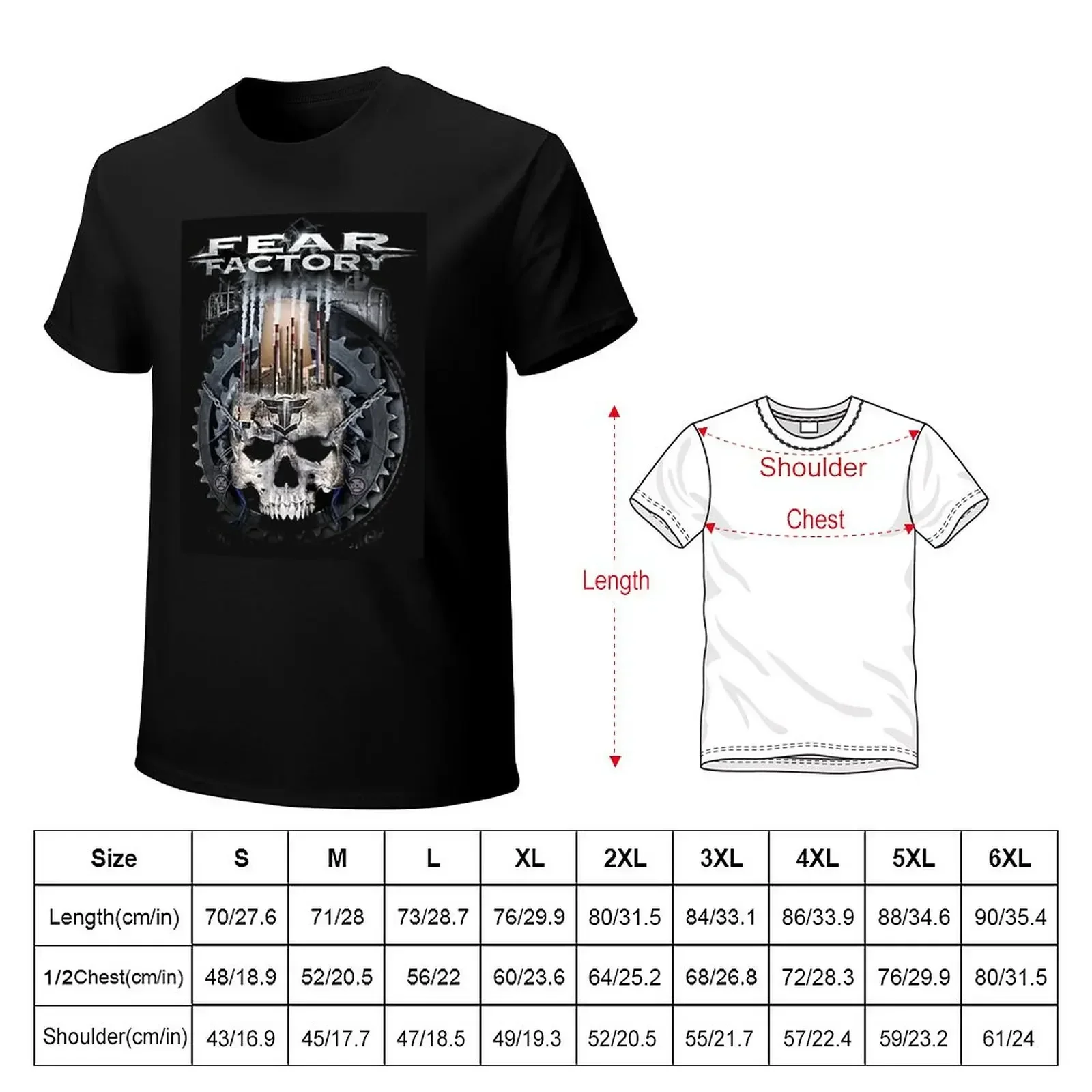 Fear Factory T-Shirt plus sizes graphics oversizeds summer clothes fruit of the loom mens t shirts