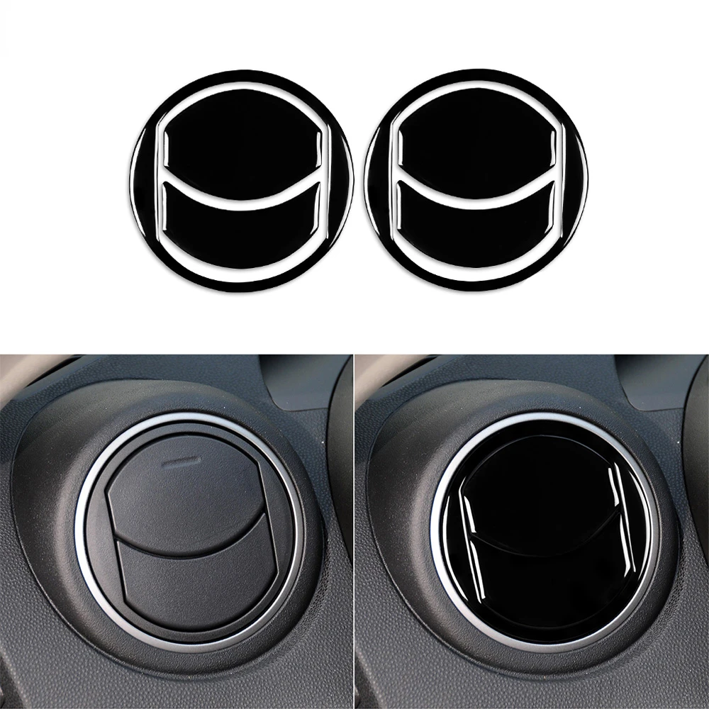 Car Both Side Air Conditioning Vent Piano Black Decorative Sticker For Mazda 3 Axela 2010-2013 Mazdaspeed 3 Interior Accessories