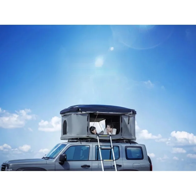 Automatic Pop-up Aluminum Hard Shell Roof Top Tent 1-2 Person Waterproof Car Camping
