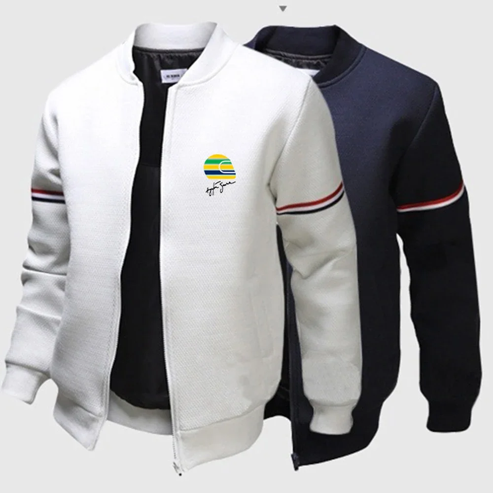 2024 New Printing Men Ayrton Senna Spring and Autumn Fashion Outdoor Sports Comfortable Casual Street Windbreaker Jacket Tops