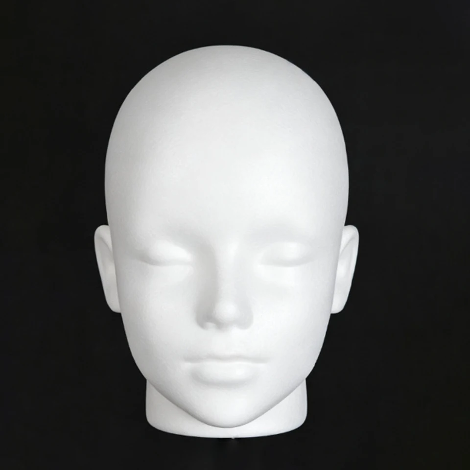 Anime Foam Mannequin Head Stable Lightweight Wig Display Stand for Jewelry Headwear Hat Display Stand Manikin Foam Head Model view 6