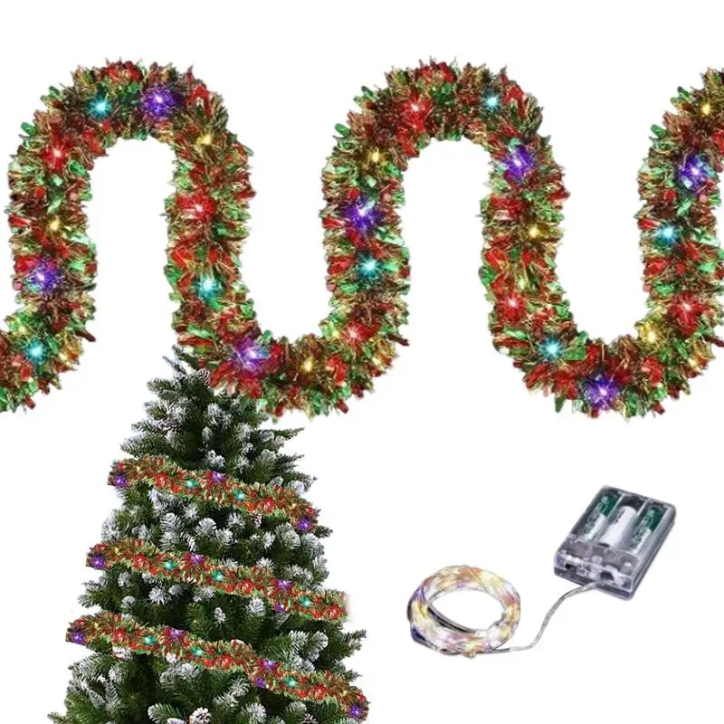 5 متر/16FT عيد الميلاد بهرج جارلاند مع أضواء LED شجرة عيد الميلاد الديكور جارلاند شجرة عيد الميلاد الحلي مع أضواء Led