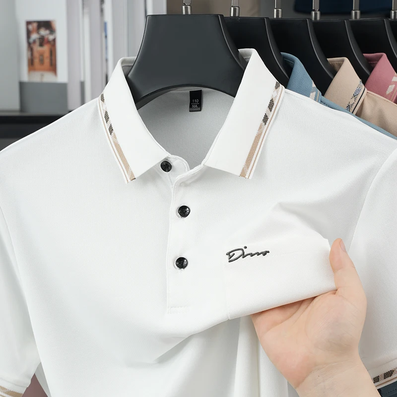 Summer Men's Pocket Short Sleeved T-shirt, New Middle-aged Business Casual Polo Shirt, Dad's T-shirt