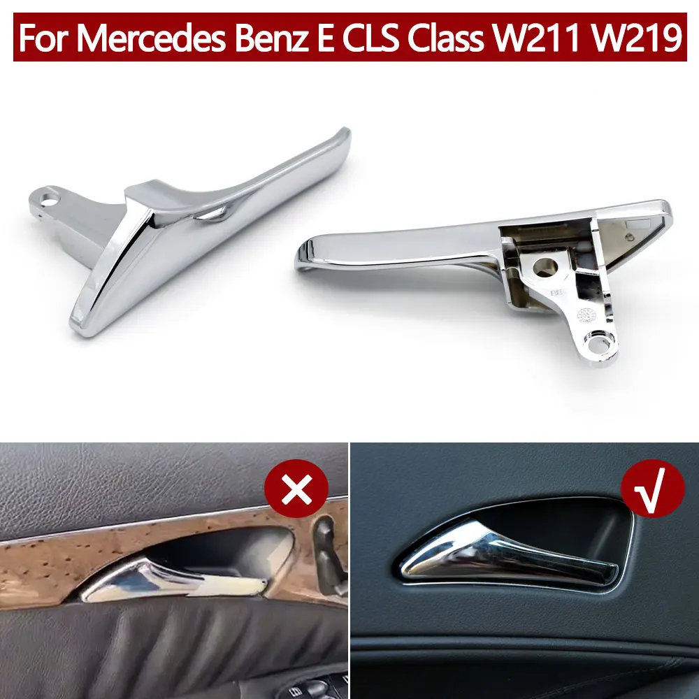 For Mercedes Benz E CLS Class E320 E500 E63 AMG 2117660124 W211 W219 Car Front Rear Left Right  Chrome Interior Door Handle