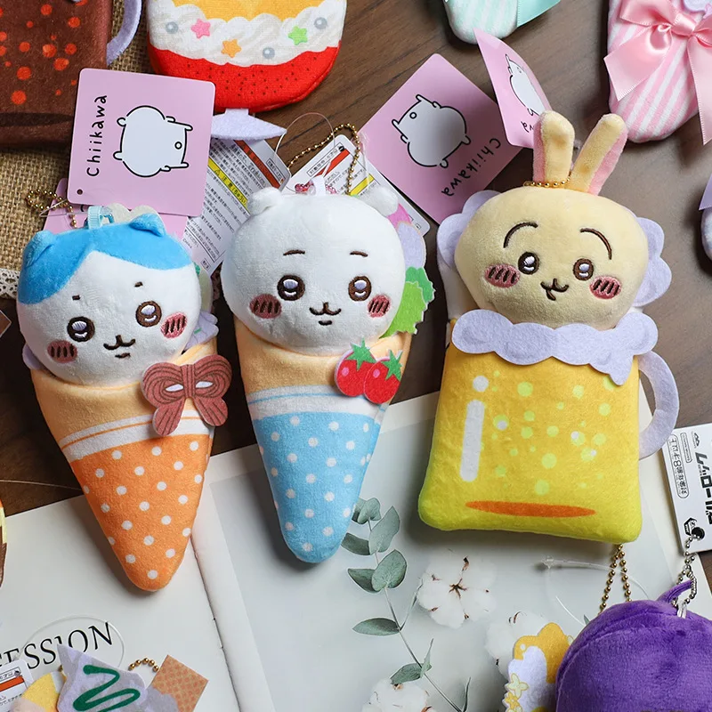 

Chiikawa Doll Storage Bag Cute Ice Cream Clothes 10cm Nunu Doll Sleepwear Disney Pendant Clothes Birthday Gift