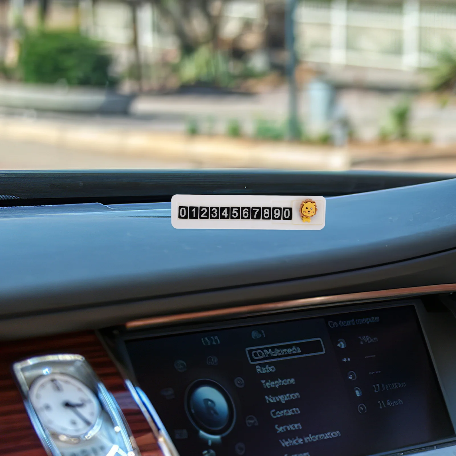 

Phone Numbers Plate Creative Cartoon Design Temporary Parking Card Movable Dashboard Use Hidden Interior Parking Sign For