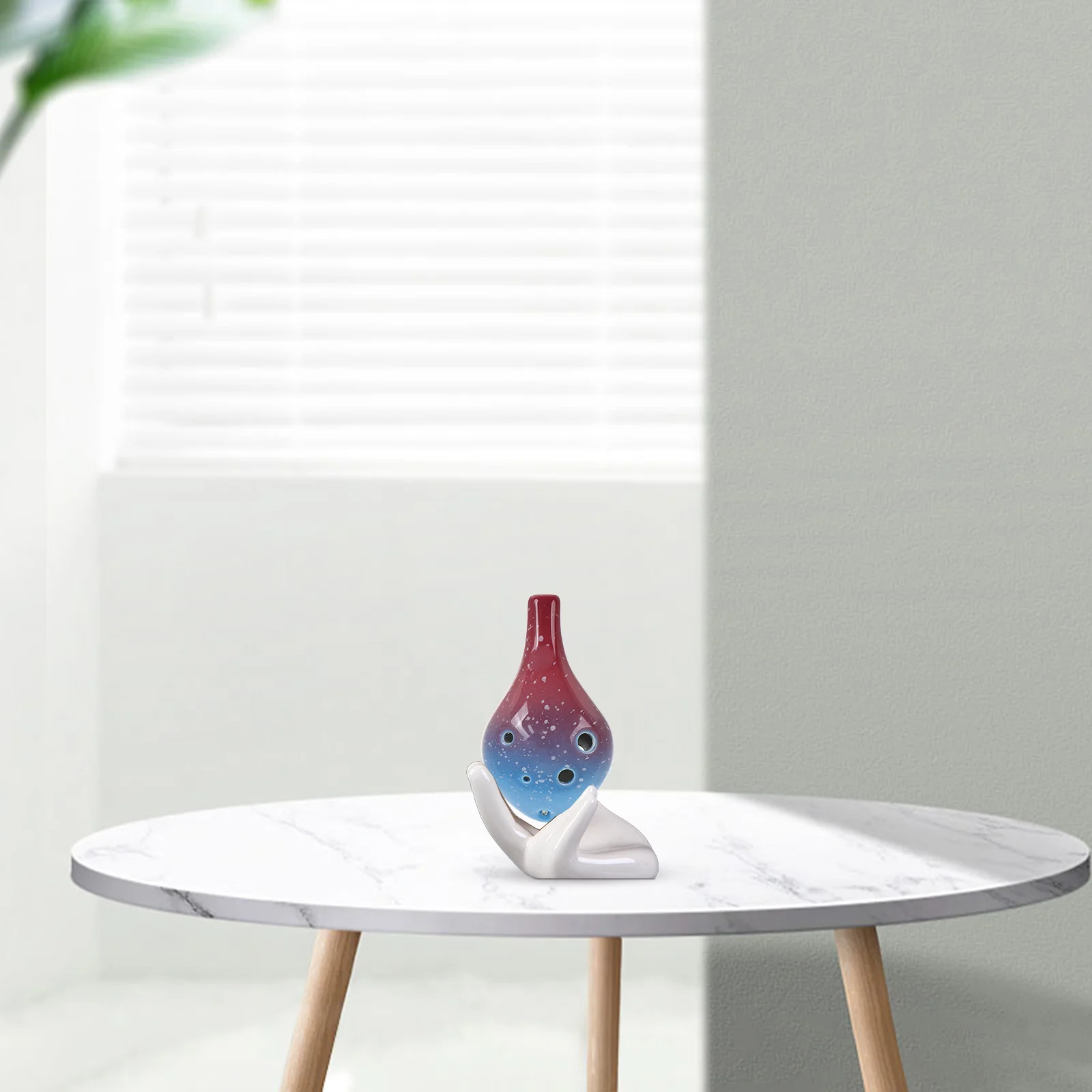 آلة موسيقية صديقة للبيئة للمبتدئين من السيراميك ذات 6 فتحات، طراز عتيق صغير محمول لممارسة التعلم وديكور المنزل