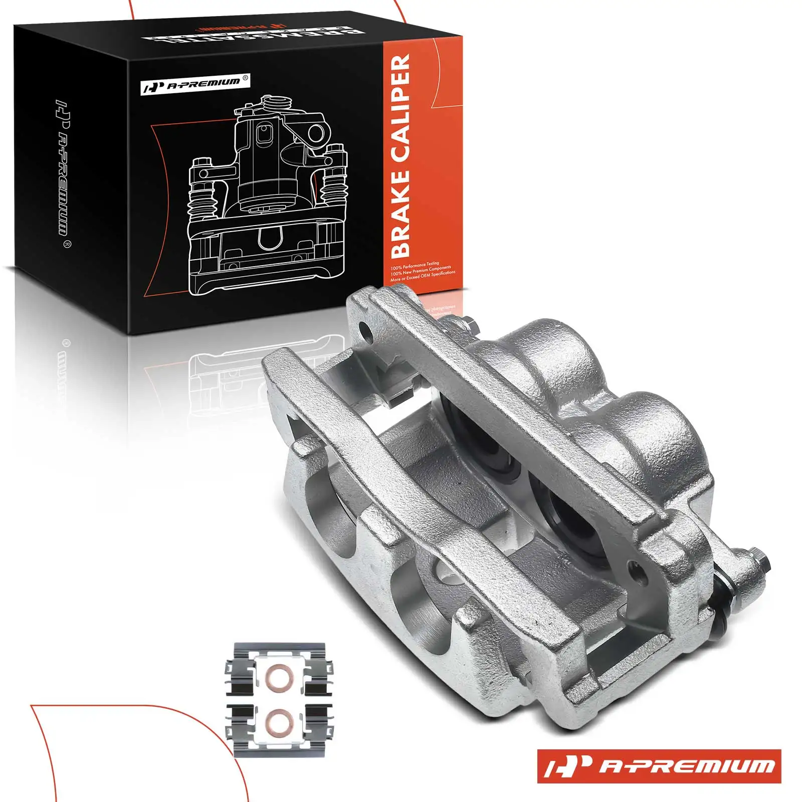 A-Premium Front Driver Disc Brake Caliper with Bracket for GMC Envoy 2006-2009 Buick Rainier 2006-2007 Chevrolet Trailblazer