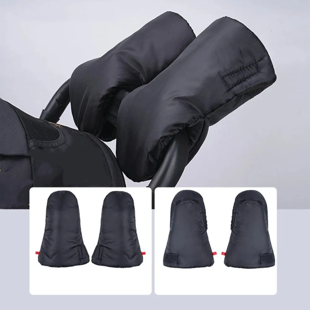 

Stroller Accessories Warm Fur Pushchair Fleece Hand Cover Thick Universal Baby Push Chair Glove Waterproof Cart Gloves Stroller