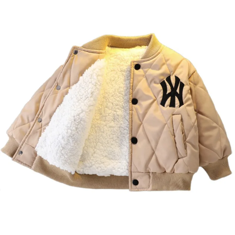 Fashion Children Cashmere Thick Coat Winter Warm Boys Casual Jacket Greatcoat Kids Clothing Outerwear