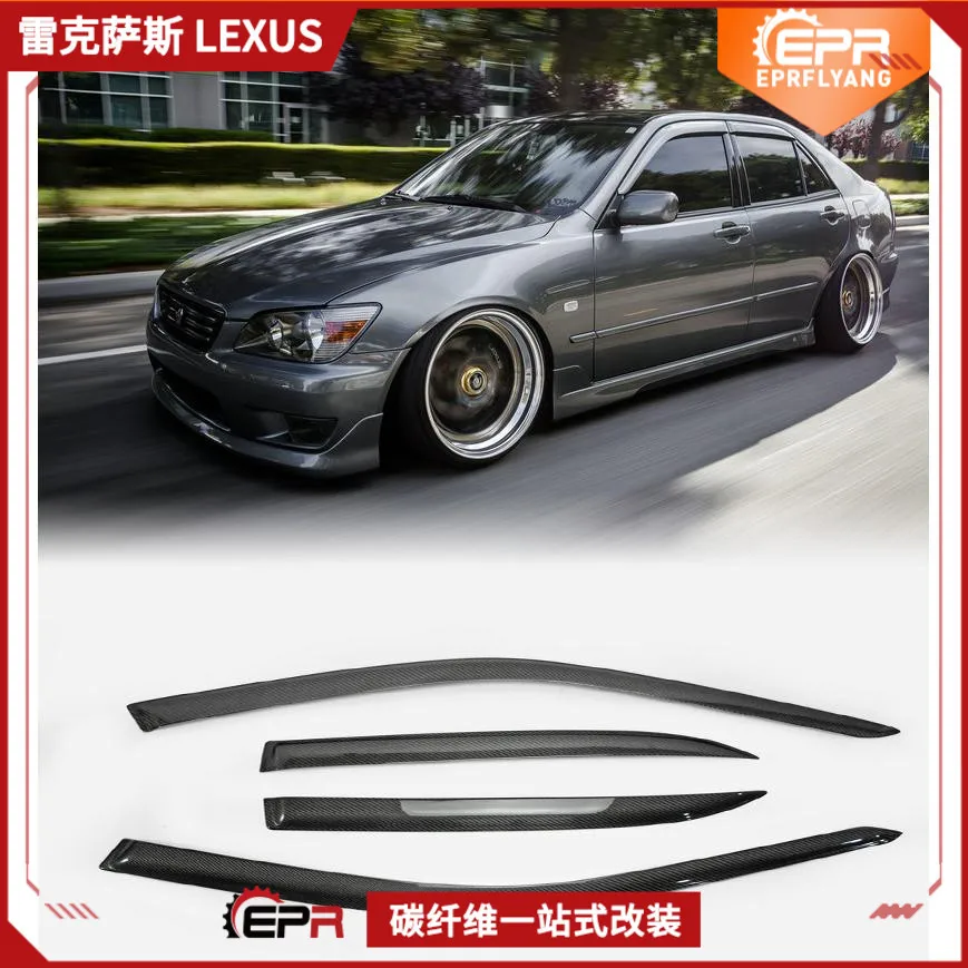 

Подходит для модификации Lexus IS200 Altezza, укусов акулы, дождевых бровей из углеродного волокна, дождевого щитка, оконных бровей.