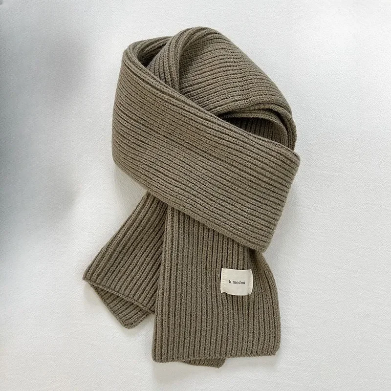 

Knitted Scarf Wool Shawl Men's and Women's Student Couple Thickened Wool Scarf 2025 New Winter Warmer