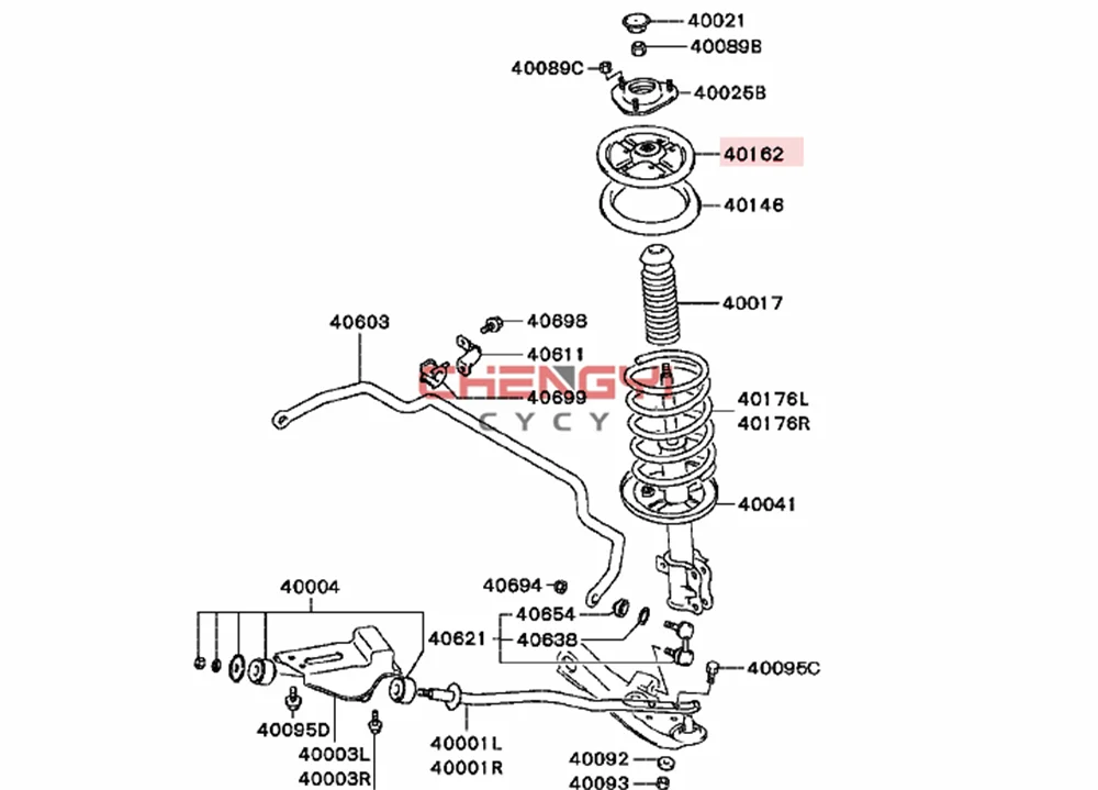 Front Shock Absorber Spring Upper Seat Top Cover For Mitsubishi Carisma Colt Fto Mirage Mini H76W H77W MB518147