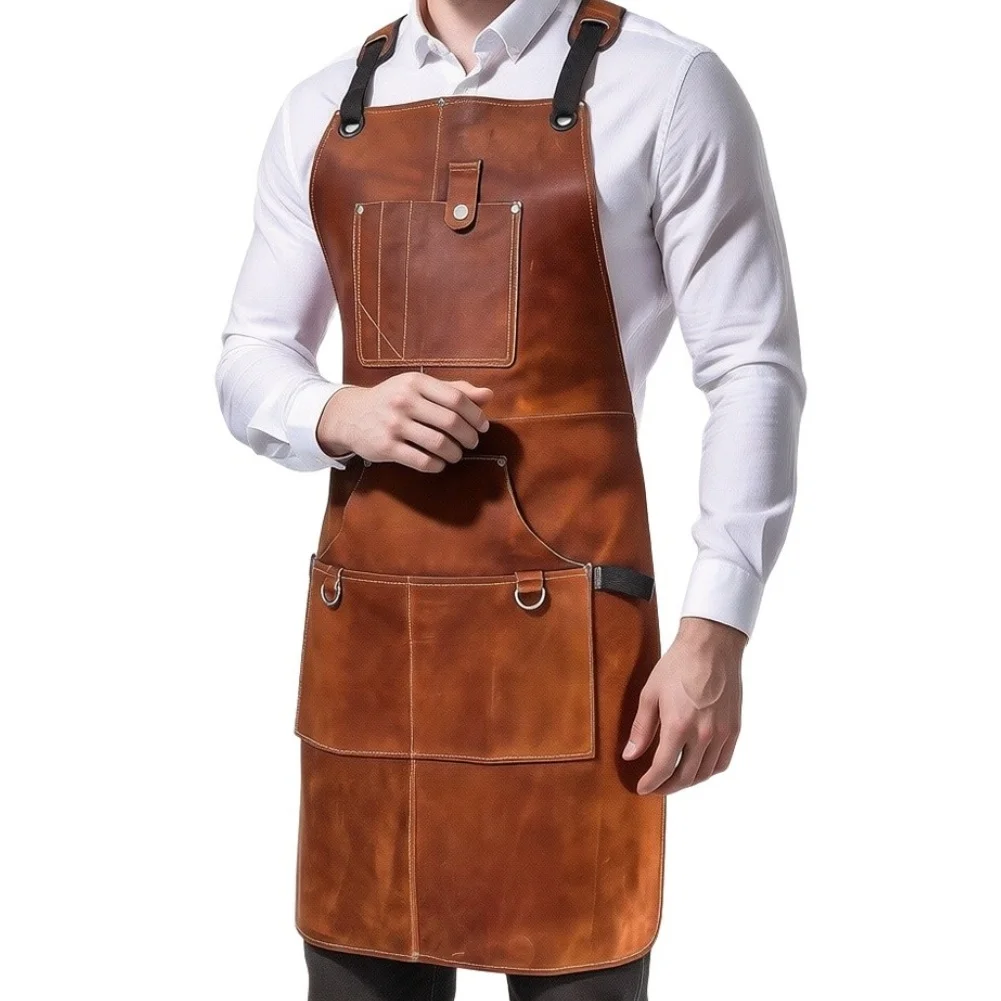 Waterproof For velvet Apron Double Sided for BBQ For Grill Kitchen and Hair Salon Use 36 by 24 Inches Black or Brown