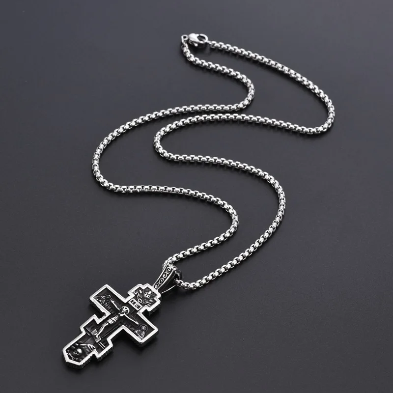Eastern Orthodox Cross Byzantine Passion Frame Pendants Punk Style Men Women Personalized Necklaces Jewelry