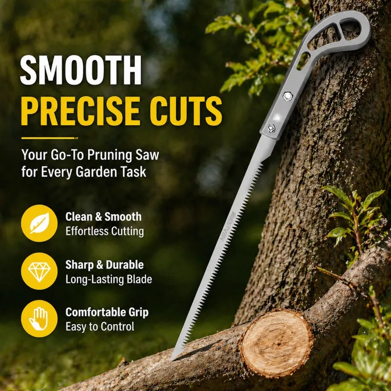 Thickened Fine Toothed Handheld Cutting Implement for Wall Panel Trimming Garden Orchard Branch Pruning Japanese Style Hand Saw