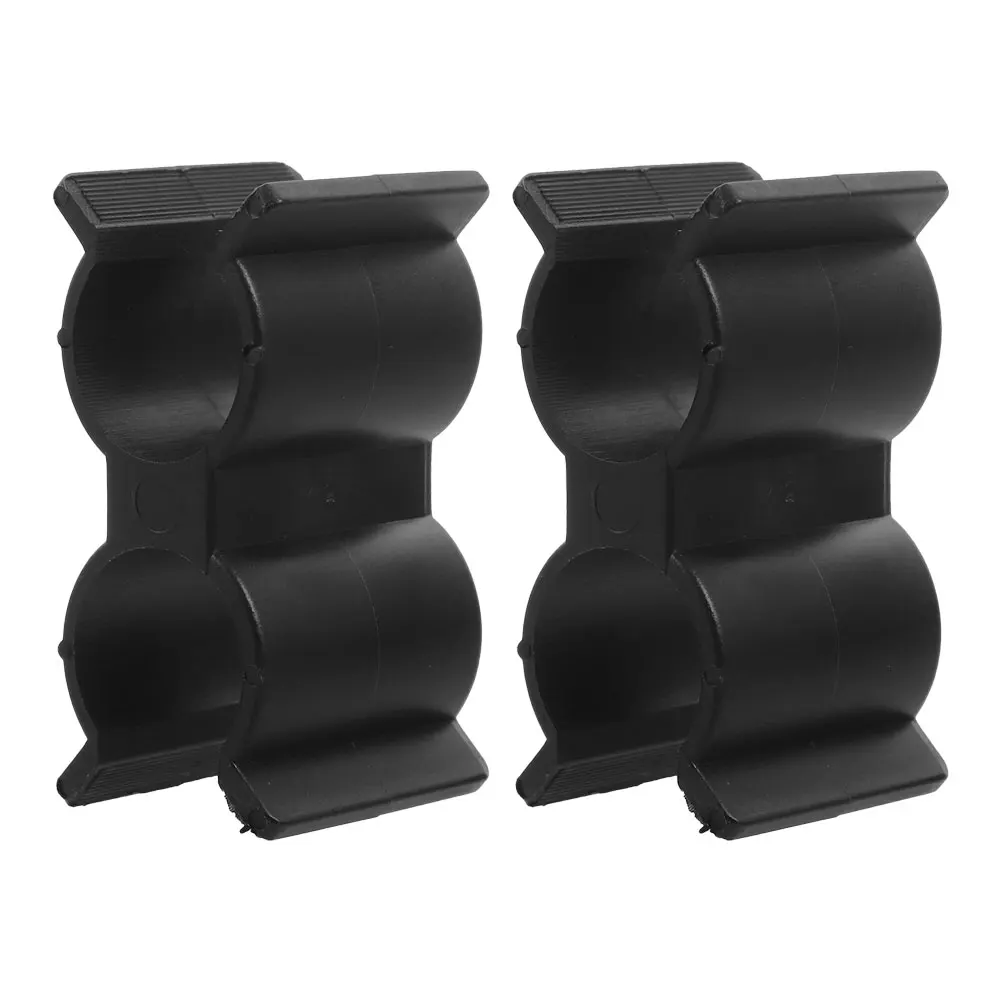 

2 Pcs Double Tube Clamp Accessories Port Pipe Clip Nylon Boat Hooks Pp Deck Mounted Clamps Clips Accessory