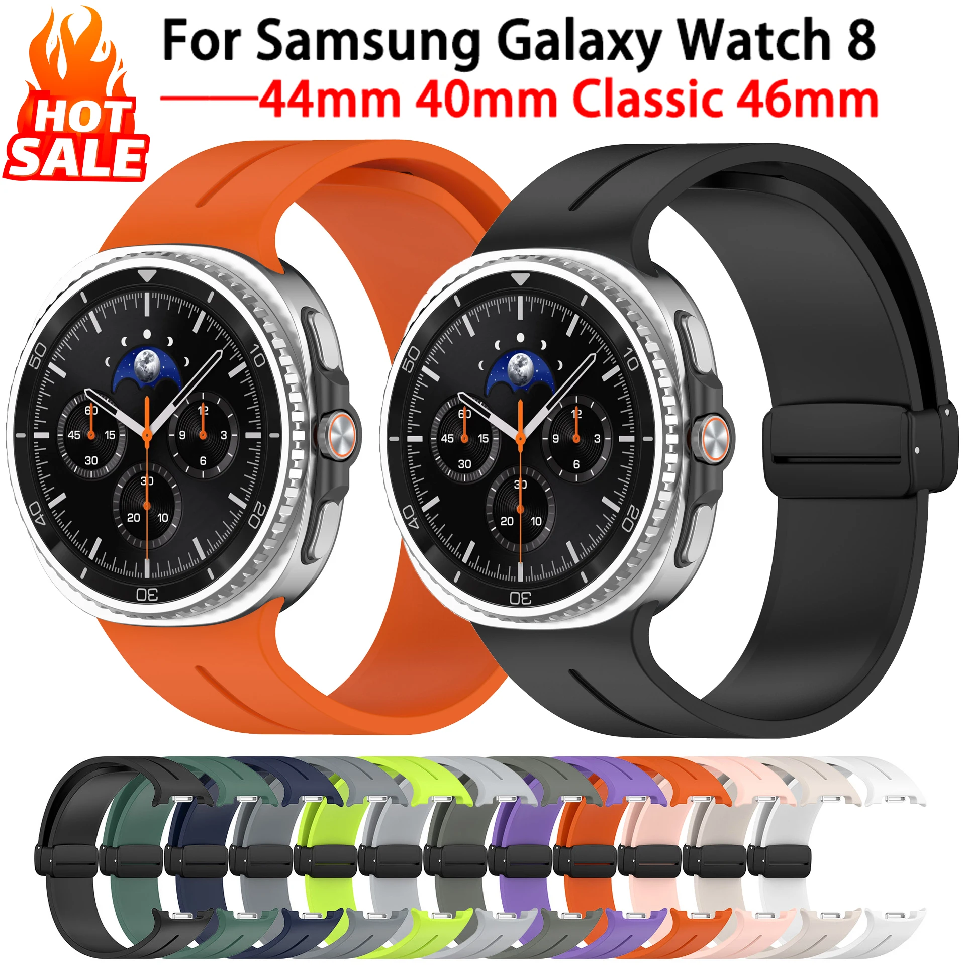 

Magnetic Band For Samsung Galaxy Watch 8 44mm 40mm Silicone Sports Breathable Correa Bracelet Galaxy Watch8 Classic 46mm Strap