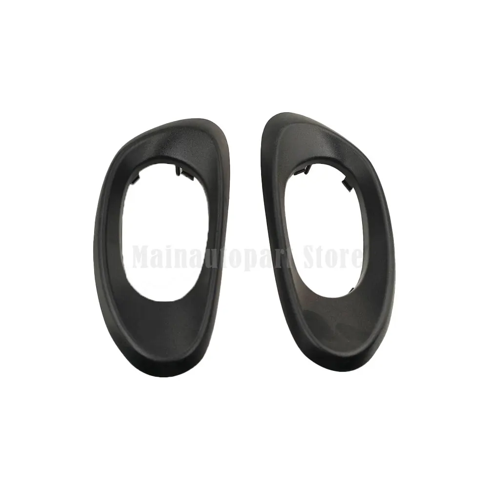 2pcs For Chevy Trailblazer 2002-2009 Inside Front Door Handle Bezels Trim BLACK 15214506 15214507 15214501 Without Hole 15214502