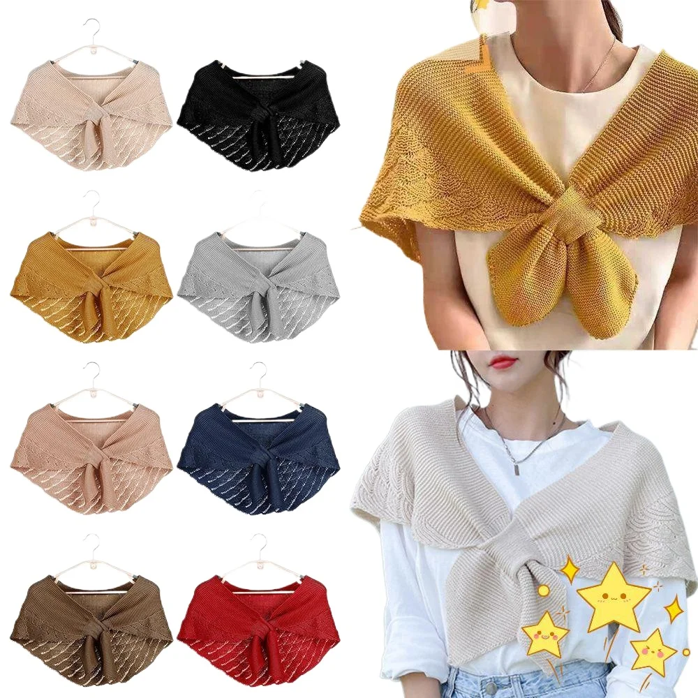 

Soft Warm Knitted Collar Autumn Winter Windproof Casual Detachable Shawl for T-shirt