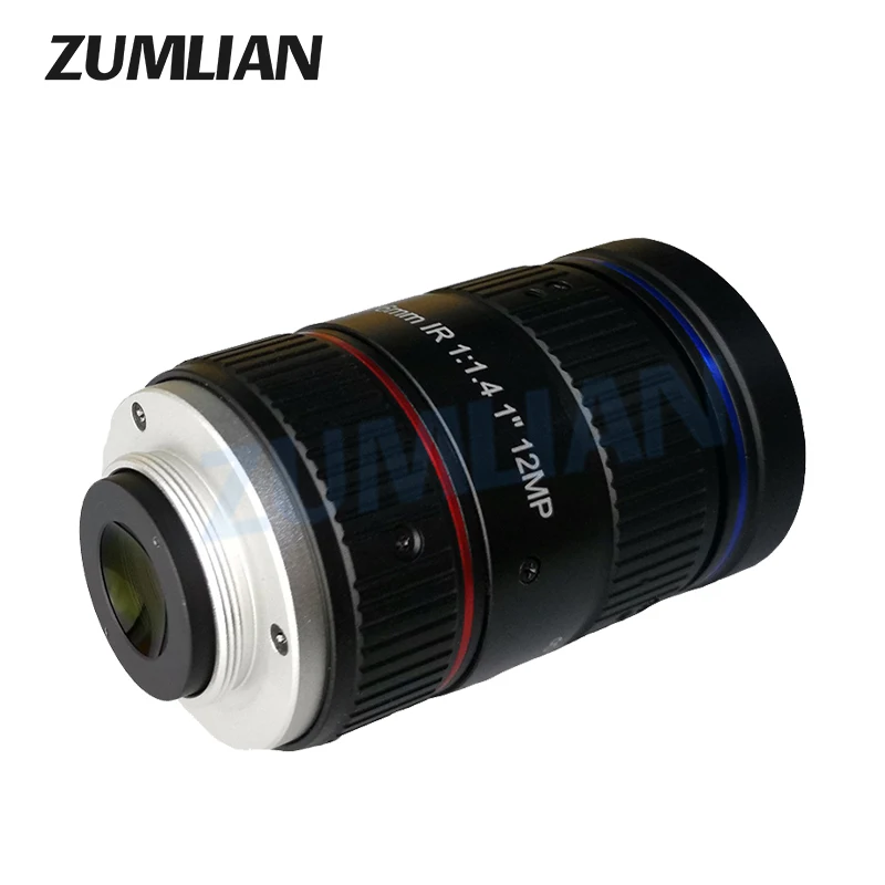 ZUMLIAN ITS IR Lens F1.4 Big Aperture 16mm Fixed Focus Lens 1 Inch Sensor Size C-Mount for Surveillance Camera