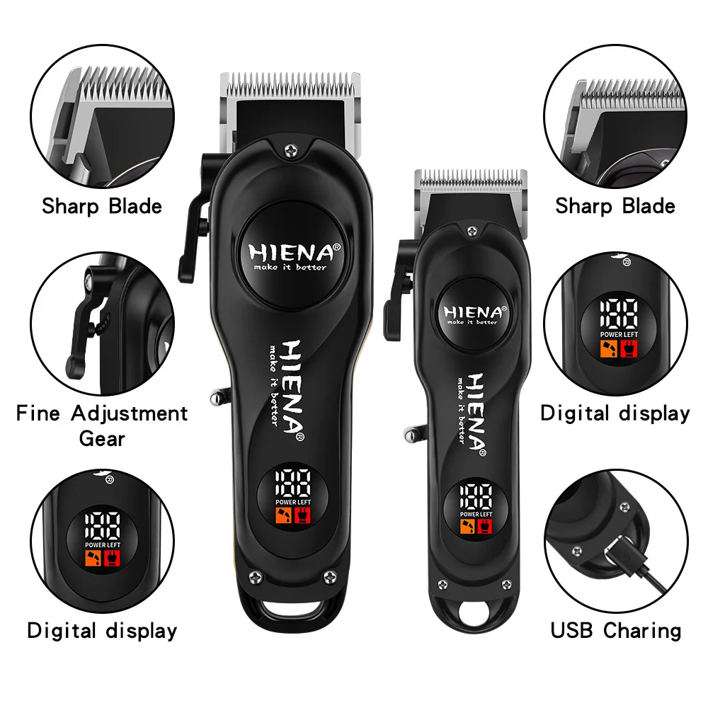 HIENA New Hair Clipper Set Professional Oil Head Carving Hair Clipper For Men Barber Salon Hairdressing Cutting Machine Trimmers