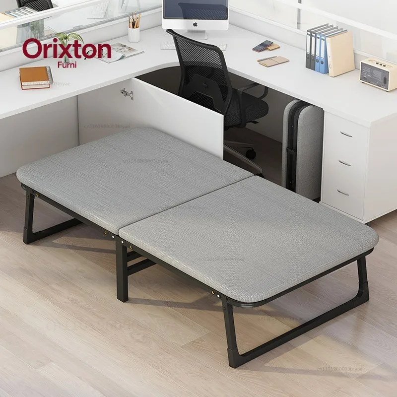 Padded foldingOffice lunch break bed Single household nap bed Dormitory simple bed Reinforced escort hard board