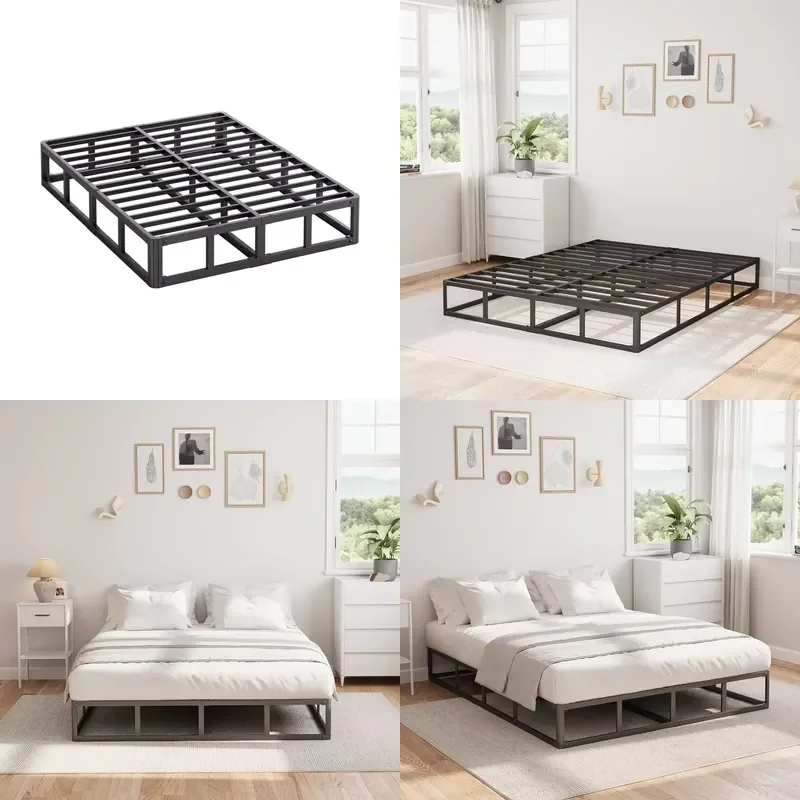 for Low Profile Sturdy Platform Bed Frame with  Steel Support High Weight Capacity Easy Assembly No Box Spring Needed