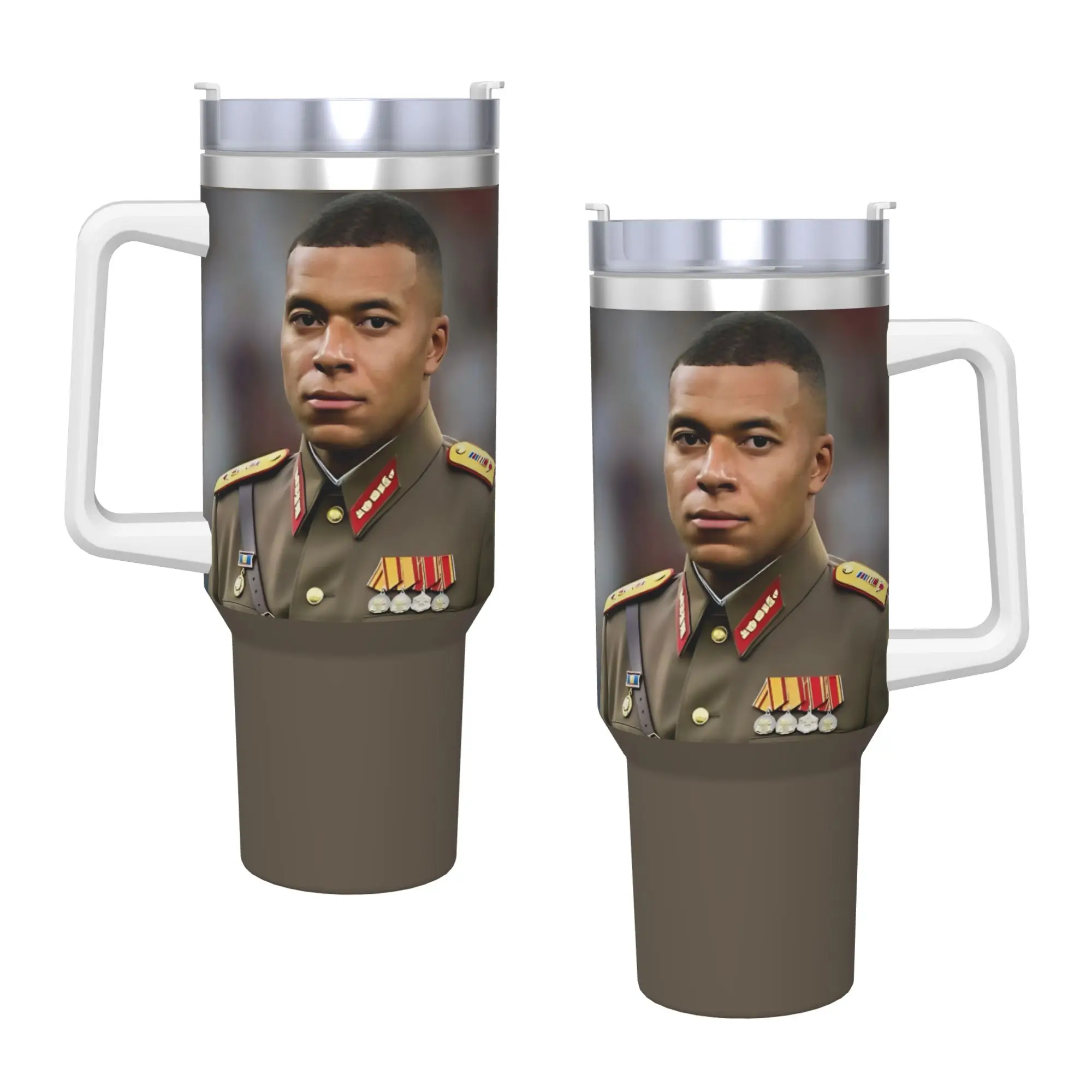 Kylian Mbappe Dictador Meme Graphic 2026 Stainless Steel Tumbler  Travel Car Mugs 40oz Coffee Mug Drinks Milk Tea Water Bottle