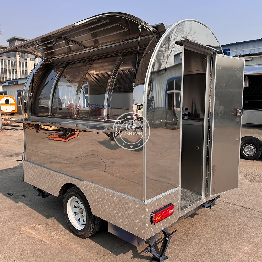 

Customized Mobile Hot Dog Food Cart Ice Cream Snack Food Trailer Fully Equipped Street Fast Food Truck With Full Kitchen