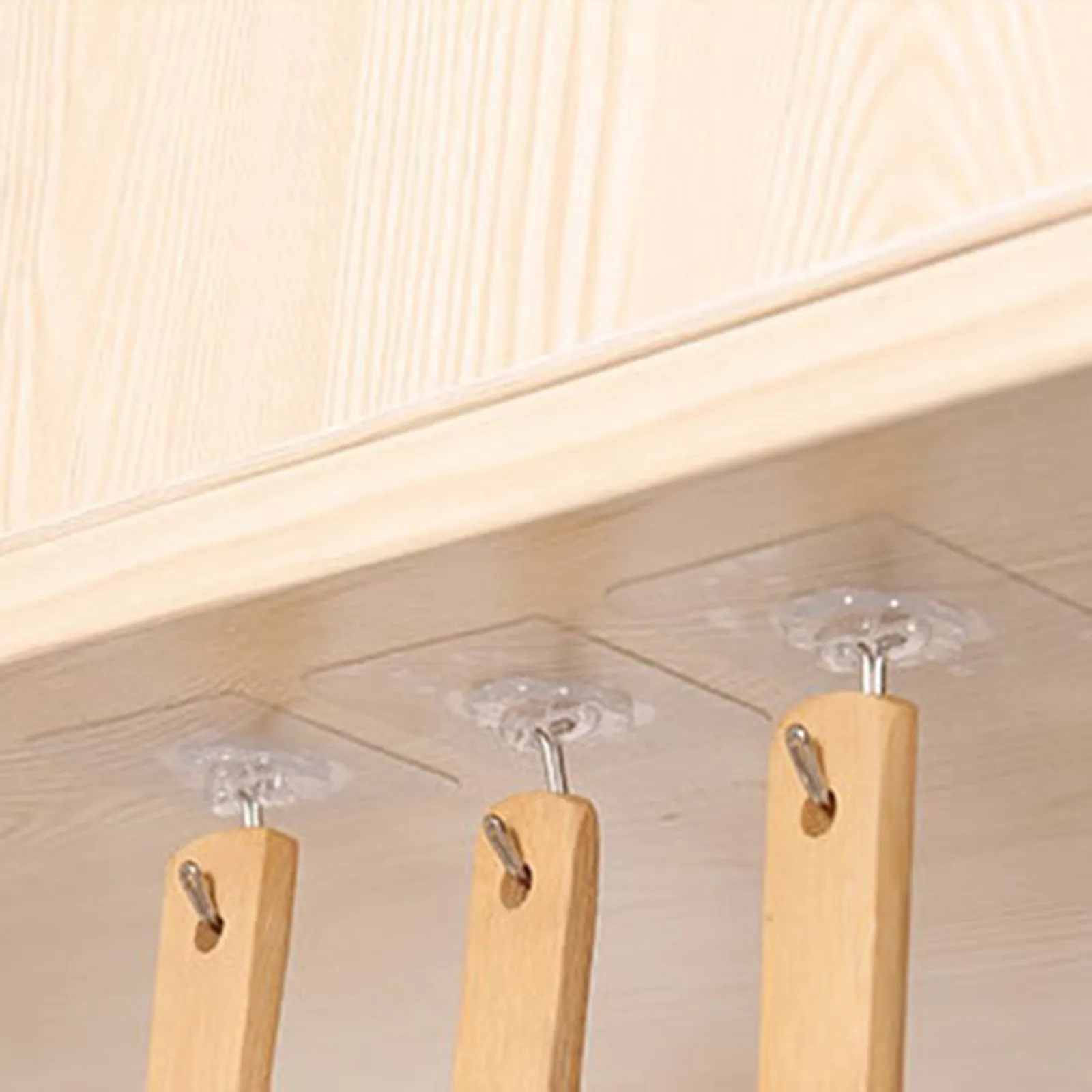 Ganci autoadesivi trasparenti in acciaio inossidabile Cucina Bagno Asciugamano Abbigliamento Adesivo Gancio Portachiavi Portaoggetti