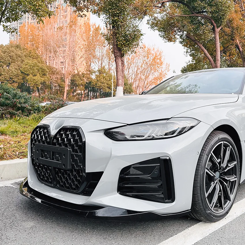 Front Bumper Splitter Lip Diffuser For BMW 4 Series G24 G26 420i 430i i4 M50 M Sport Gran Coupe 4Doors G22 G23 M440i 2020-2024